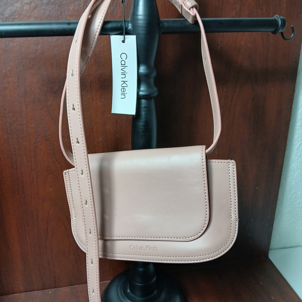 Calvin Klein Women's Tan Crossbody Bag With Adjustable Strap